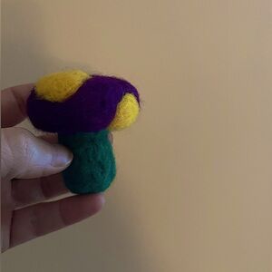 Handmade felted magical mushroom